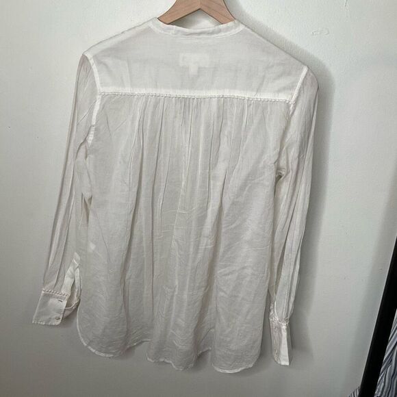 Nili Lotan Button Mandarin Collar Blouse - Picture 3 of 8